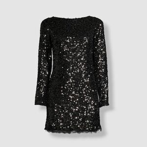 Sachin & Babi NWT Cameron Sequin-embellished Mini Dress In Black Size 2 MSRP 395